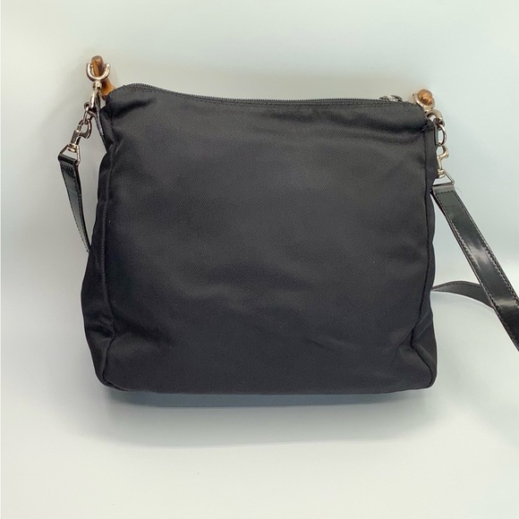 Gucci Bamboo Two-Way Handbag in Black Nylon - EUC - Picture 3 of 15